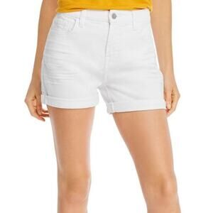7 For All Mankind Rolled Hem Shorts White